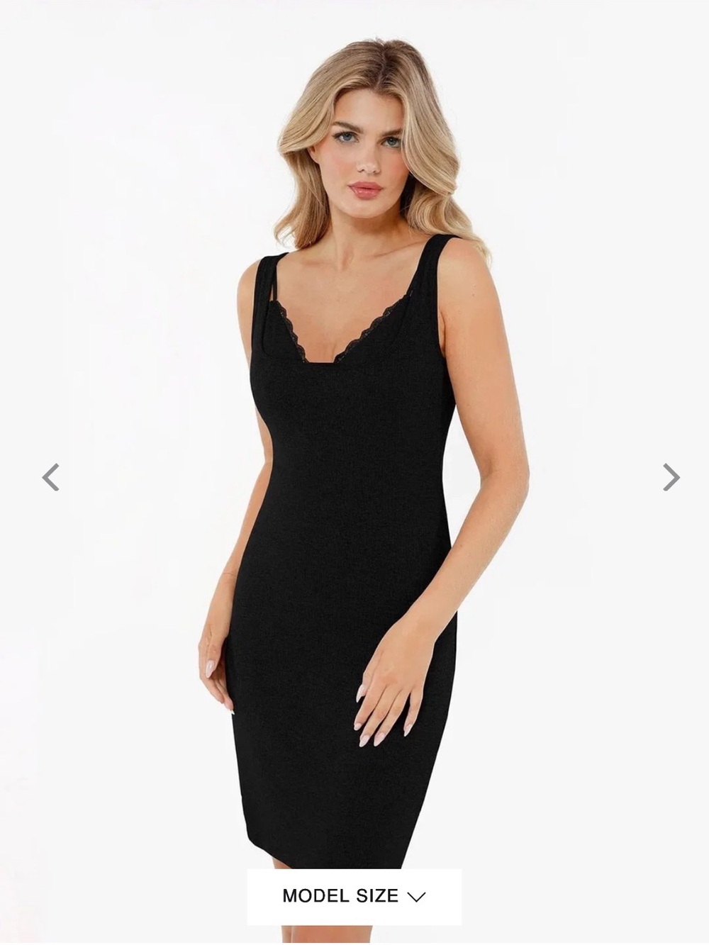 Shapewear Modal Sculpting Inner Lace Cami Mini Dress